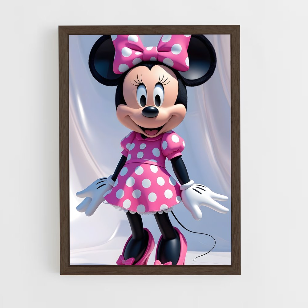 ap-minnie mouse-11 cadre Bois foncé