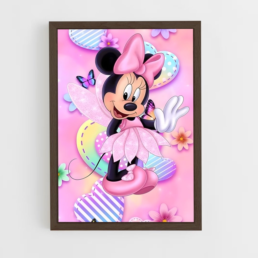 ap-minnie mouse-2 cadre Bois foncé