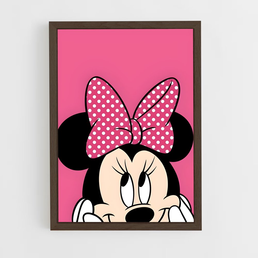 ap-minnie mouse-8 cadre Bois foncé