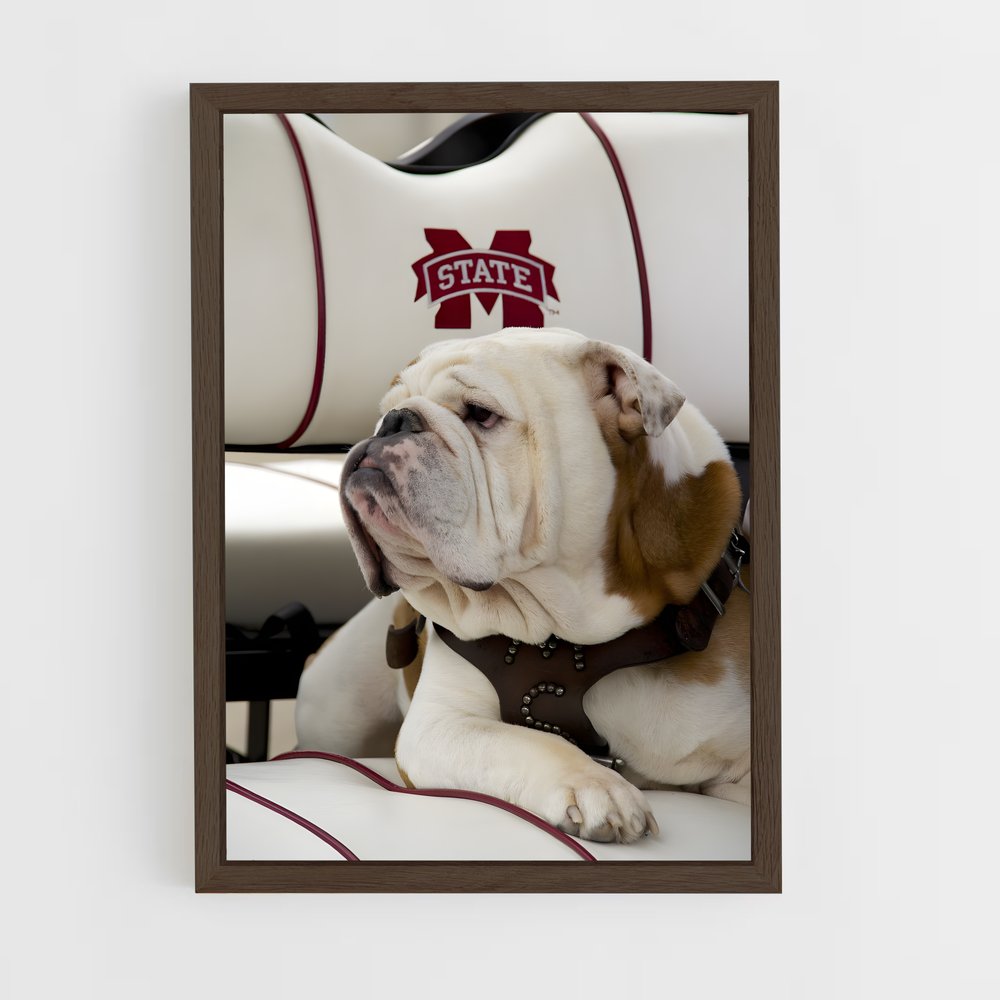 ap-mississippi state bulldogs-4 cadre Bois foncé