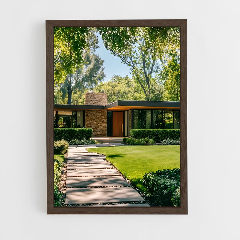 ap-modernist architecture-1 cadre Bois foncé