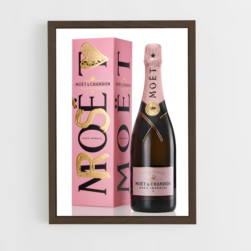 ap-moet chandon-12 cadre Bois foncé