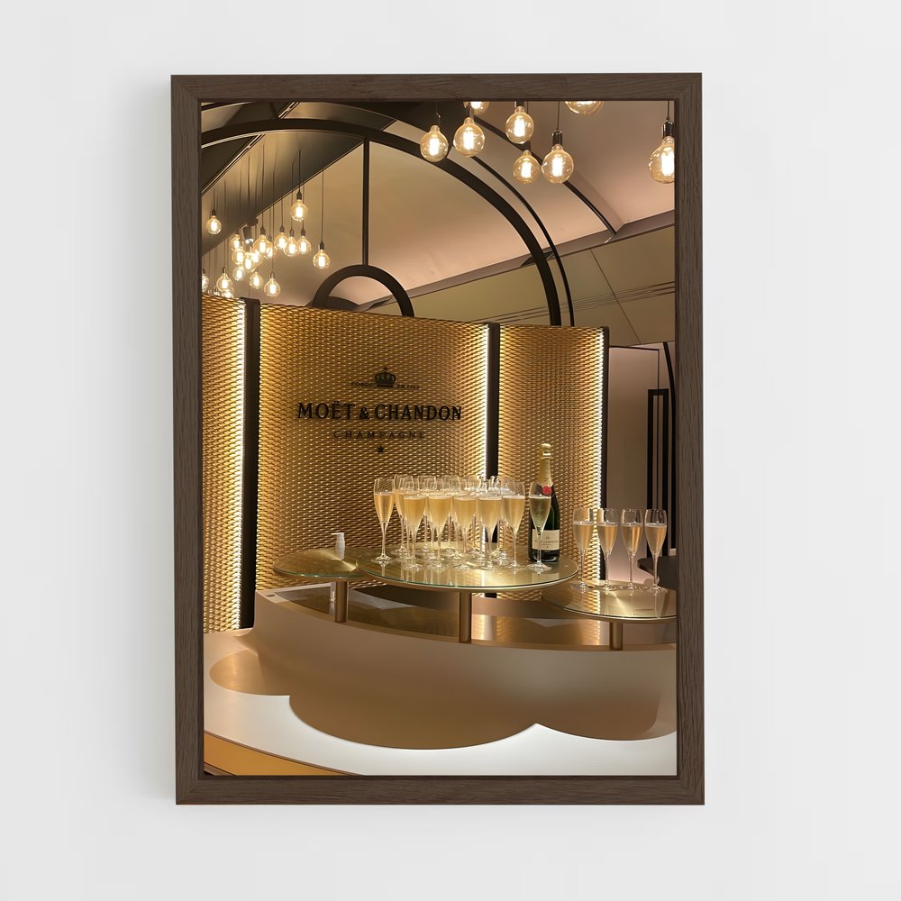 ap-moet chandon-8 cadre Bois foncé