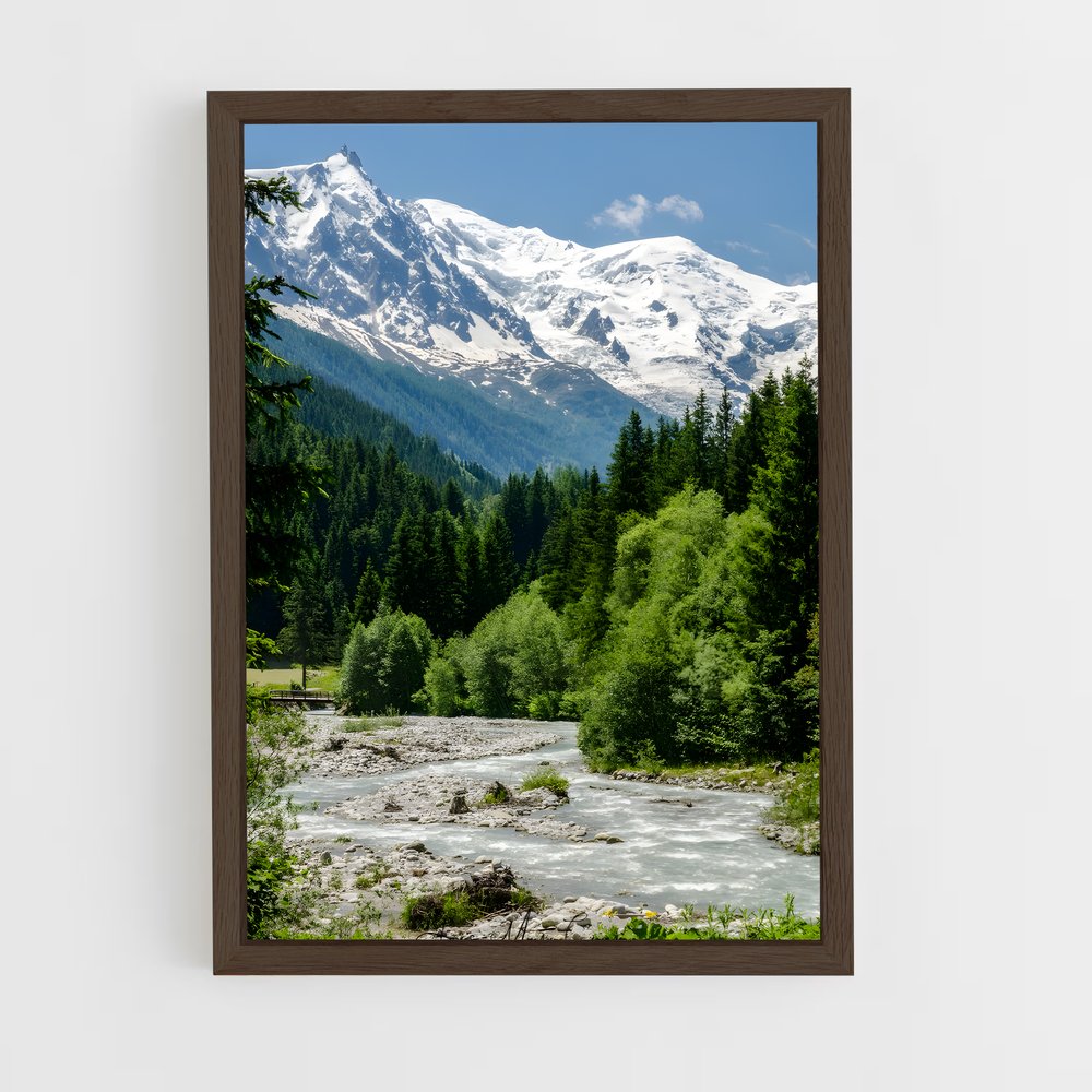 ap-mont blanc-4 cadre Bois foncé