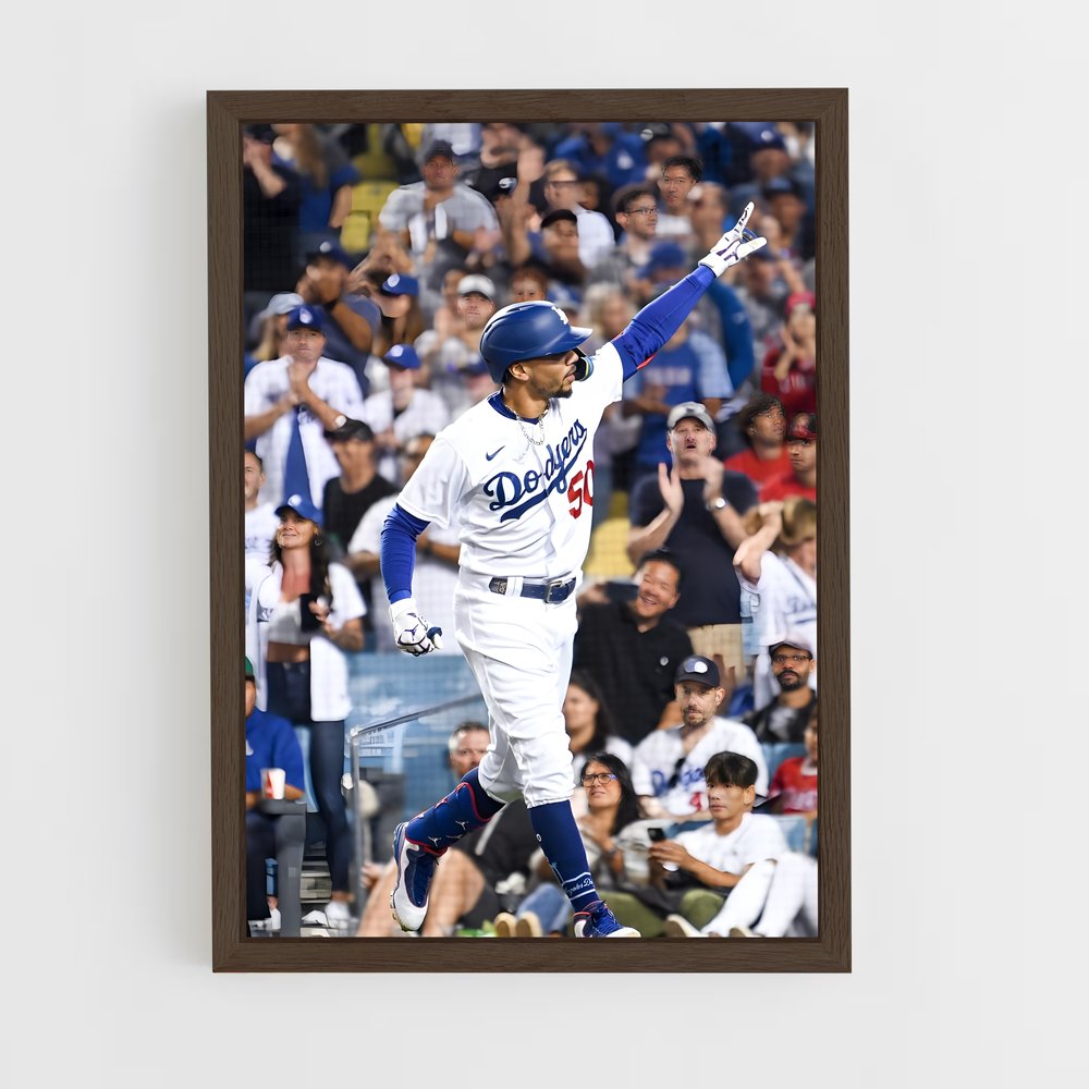 ap-mookie betts-7 cadre Bois foncé