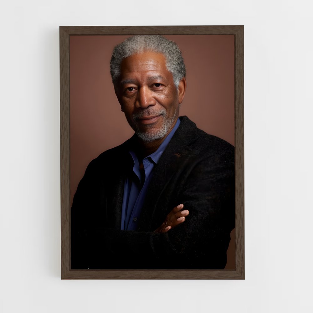 ap-morgan freeman-1 cadre Bois foncé