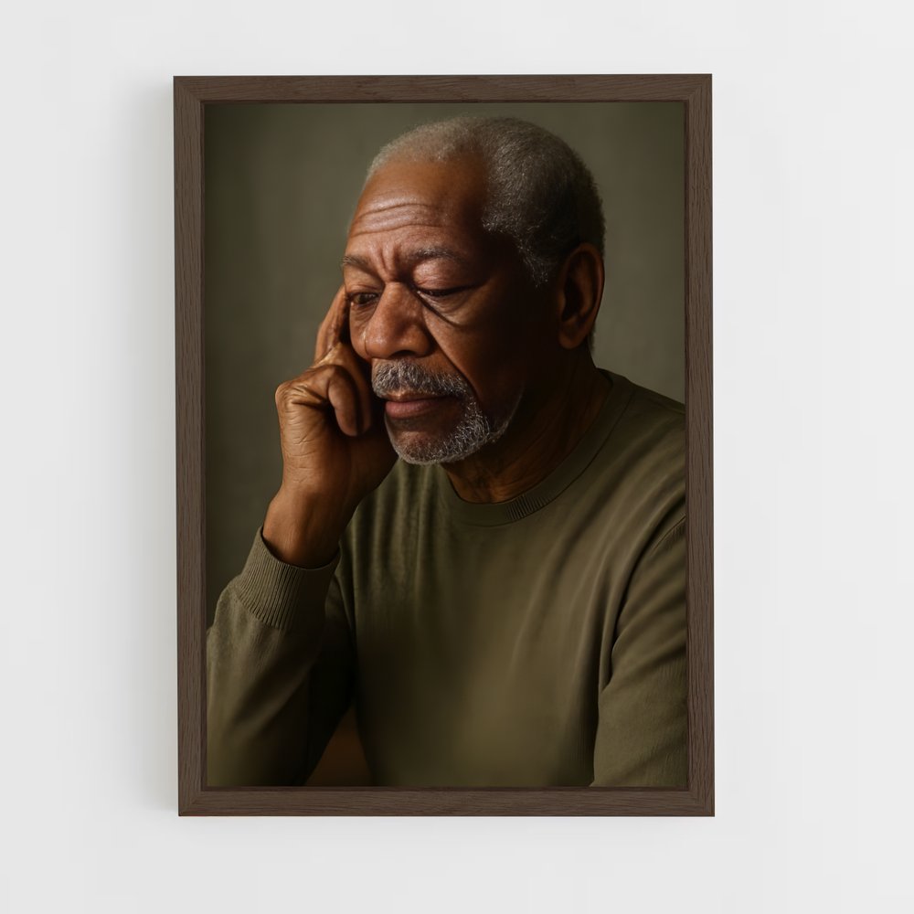 ap-morgan freeman-11 cadre Bois foncé