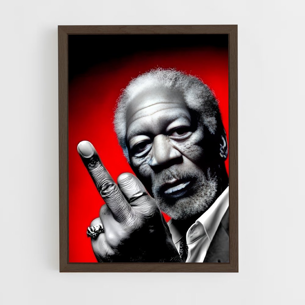 ap-morgan freeman-3 cadre Bois foncé