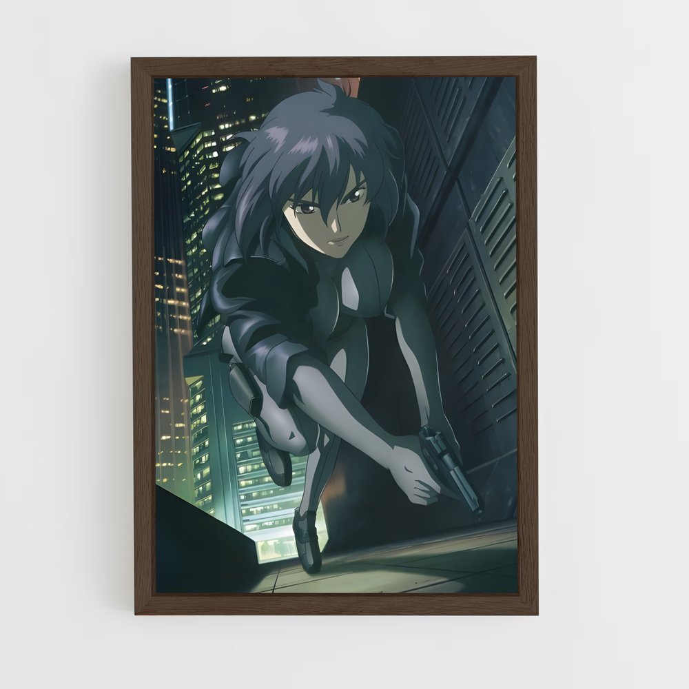 ap-motoko kusanagi-15 cadre Bois foncé