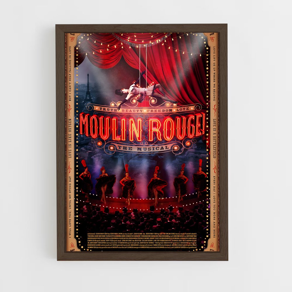 ap-moulin rouge-9 cadre Bois foncé