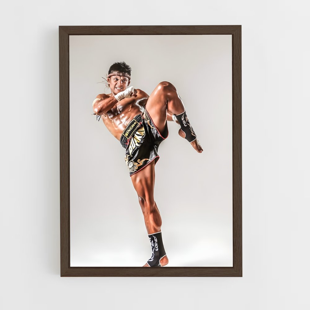 ap-muay thai-4 cadre Bois foncé