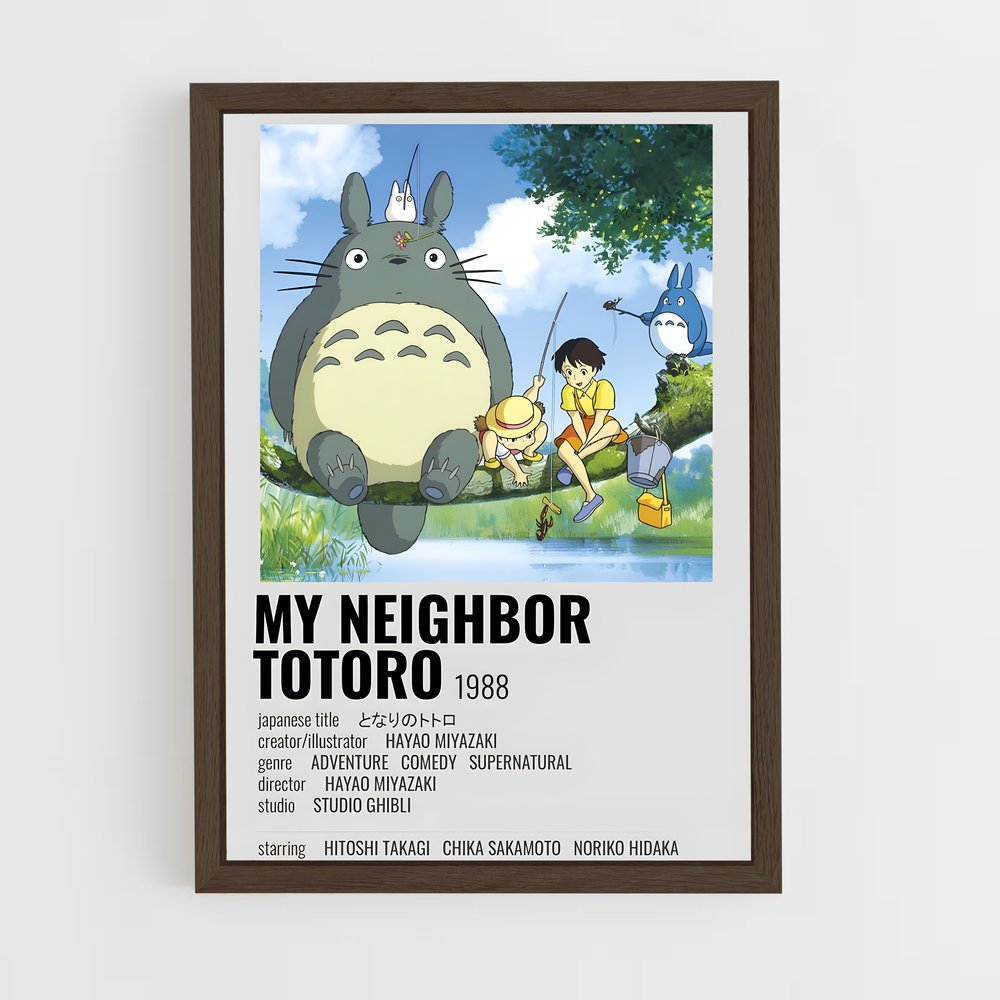 ap-my neighbor totoro-3 cadre Bois foncé