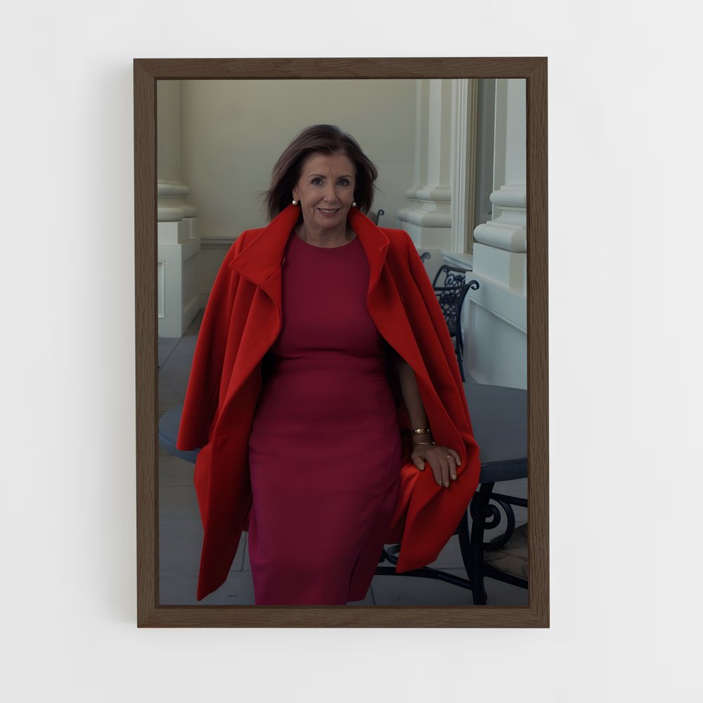 ap-nancy pelosi-2 cadre Bois foncé