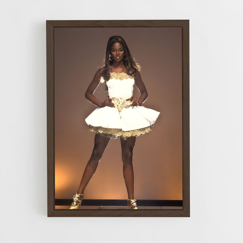 ap-naomi campbell-9 cadre Bois foncé