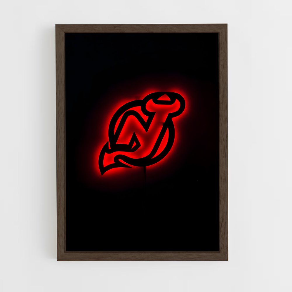 ap-new jersey devils-6 cadre Bois foncé
