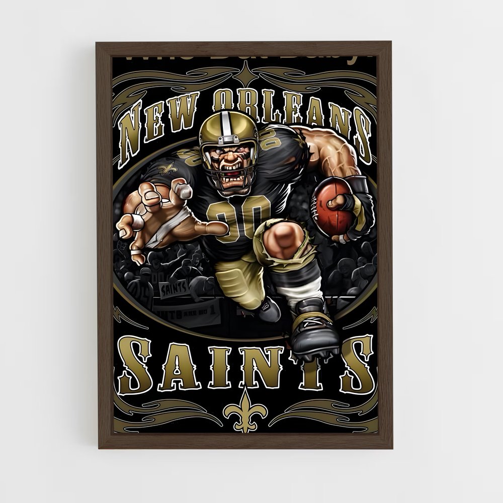 ap-new orleans saints-4 cadre Bois foncé