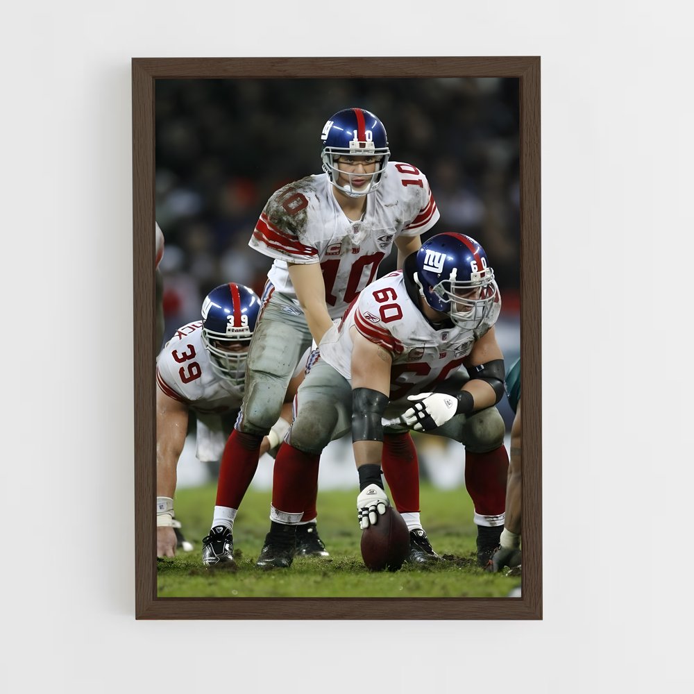 ap-new york giants-7 cadre Bois foncé