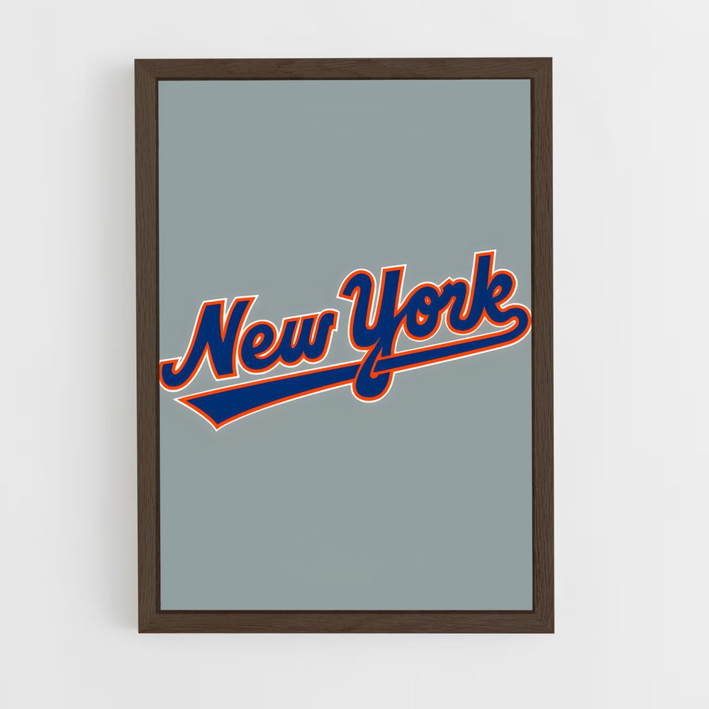 ap-new york mets-8 cadre Bois foncé