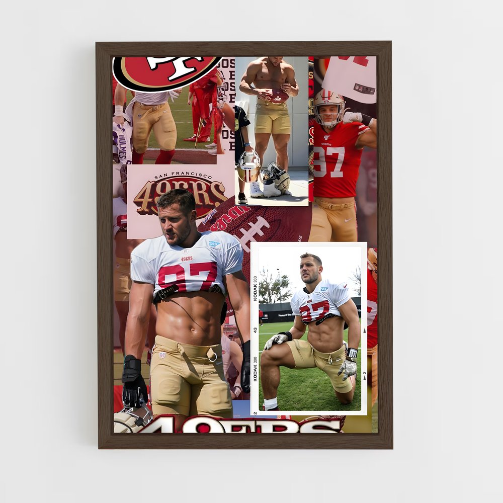 ap-nick bosa-7 cadre Bois foncé