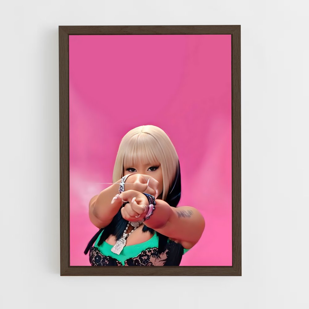 ap-nicki minaj-2 cadre Bois foncé