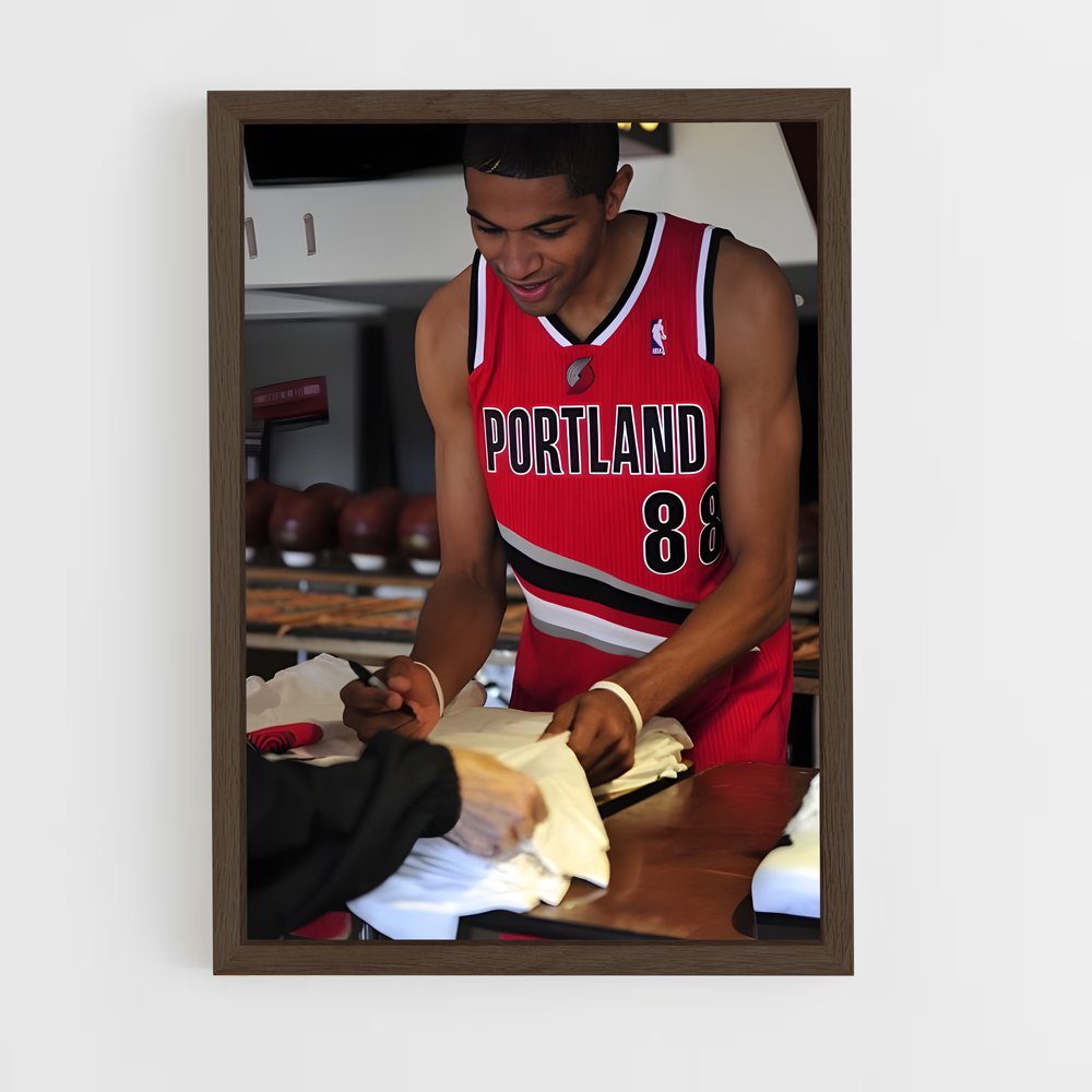 ap-nicolas batum-7 cadre Bois foncé