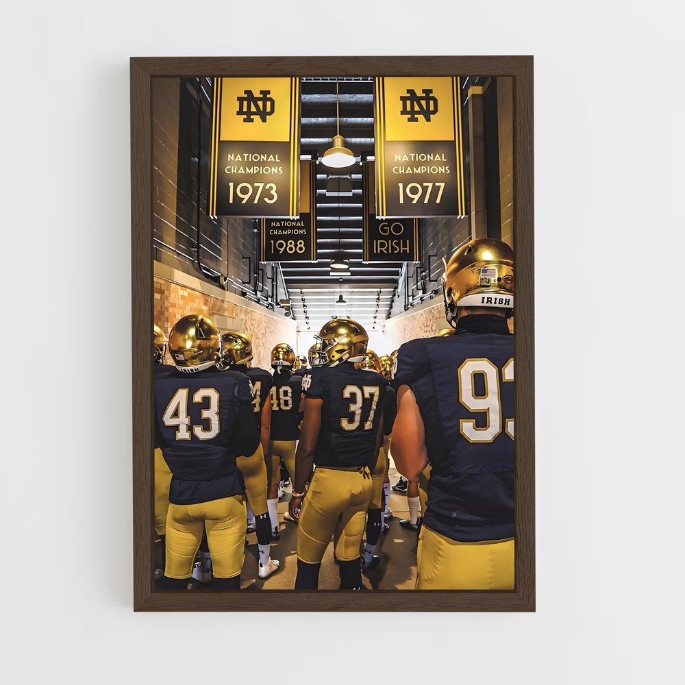 ap-notre dame fighting irish-1 cadre Bois foncé