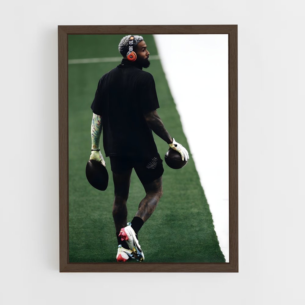ap-odell beckham jr-3 cadre Bois foncé