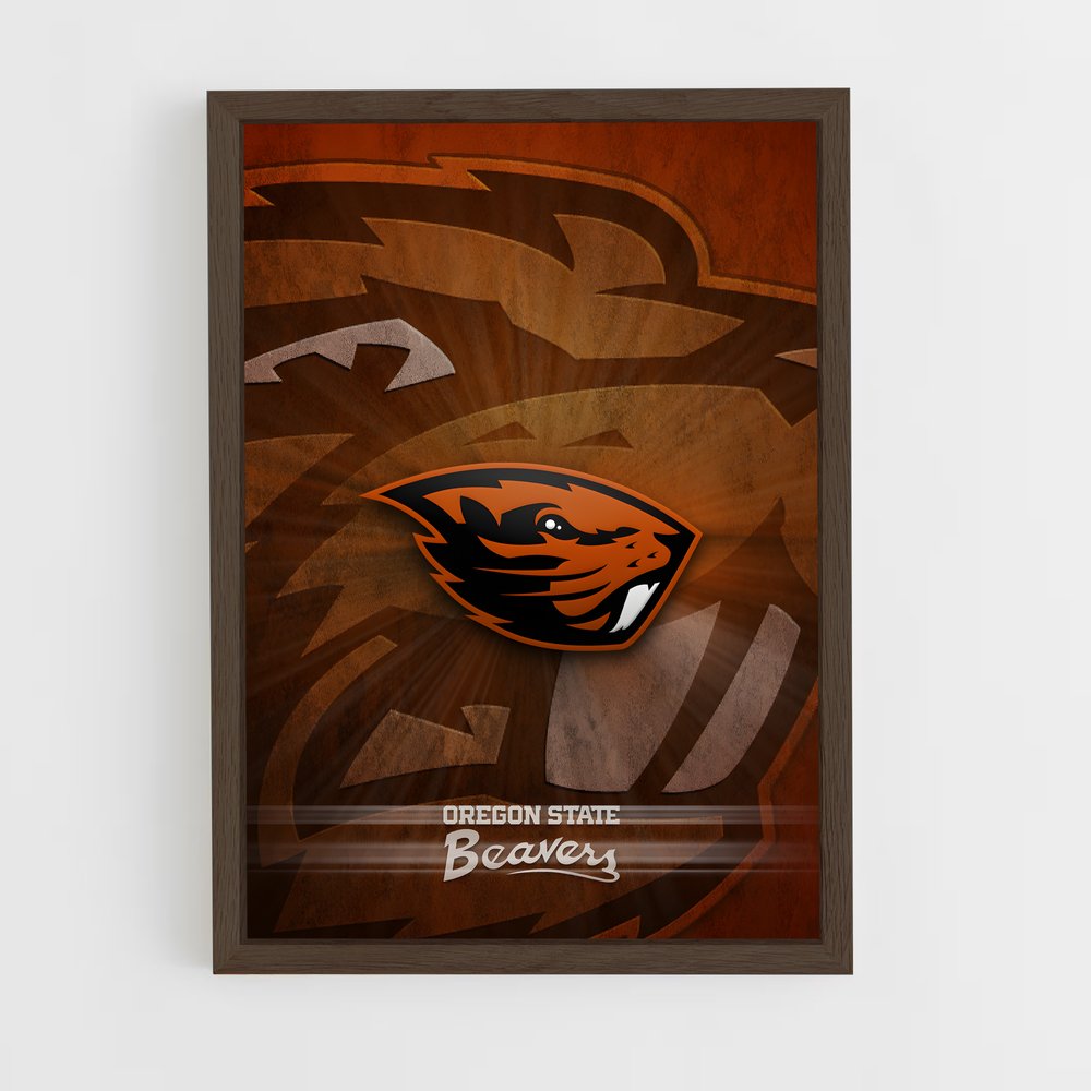 ap-oregon state beavers-2 cadre Bois foncé