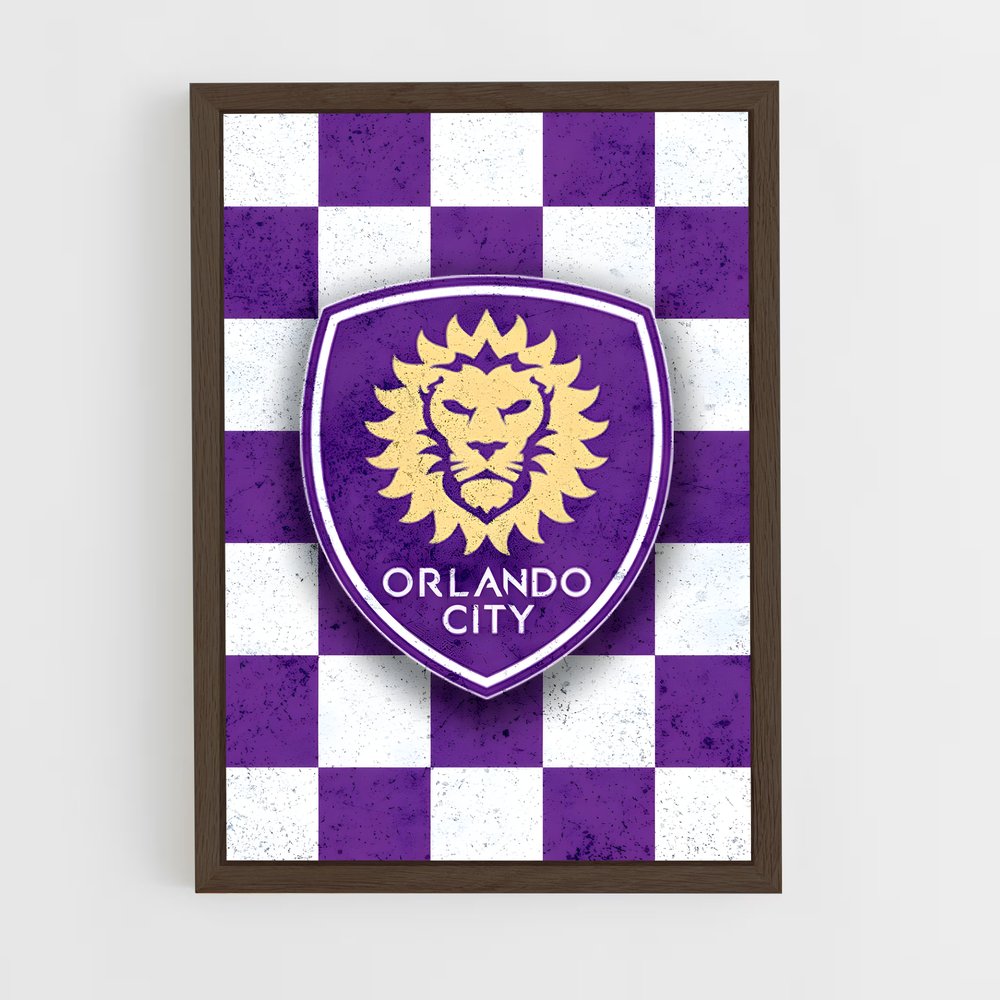 ap-orlando city sc-1 cadre Bois foncé