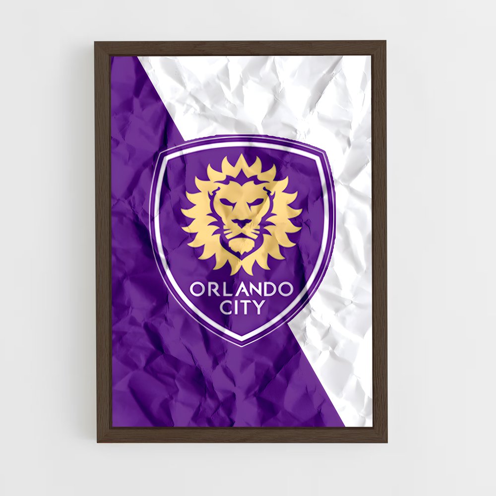 ap-orlando city sc-3 cadre Bois foncé