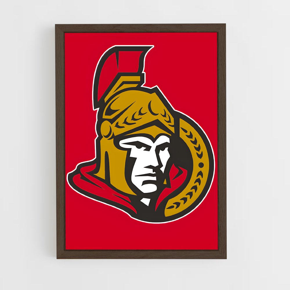 ap-ottawa senators-4 cadre Bois foncé