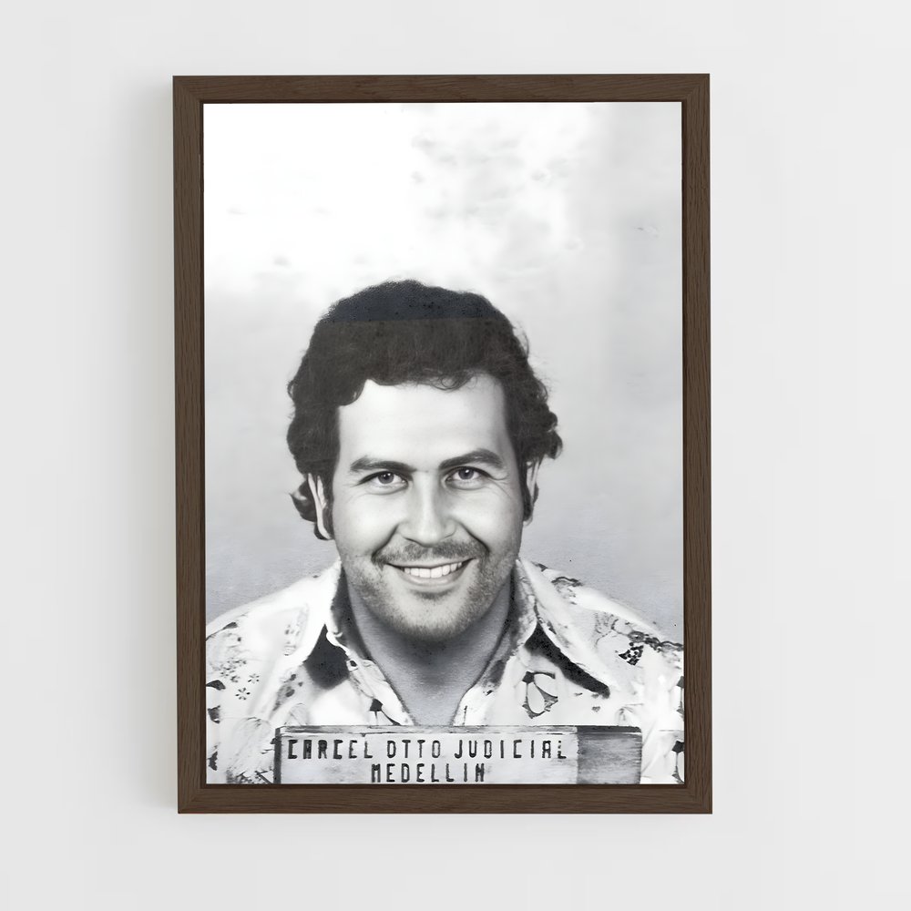 ap-pablo escobar-8 cadre Bois foncé