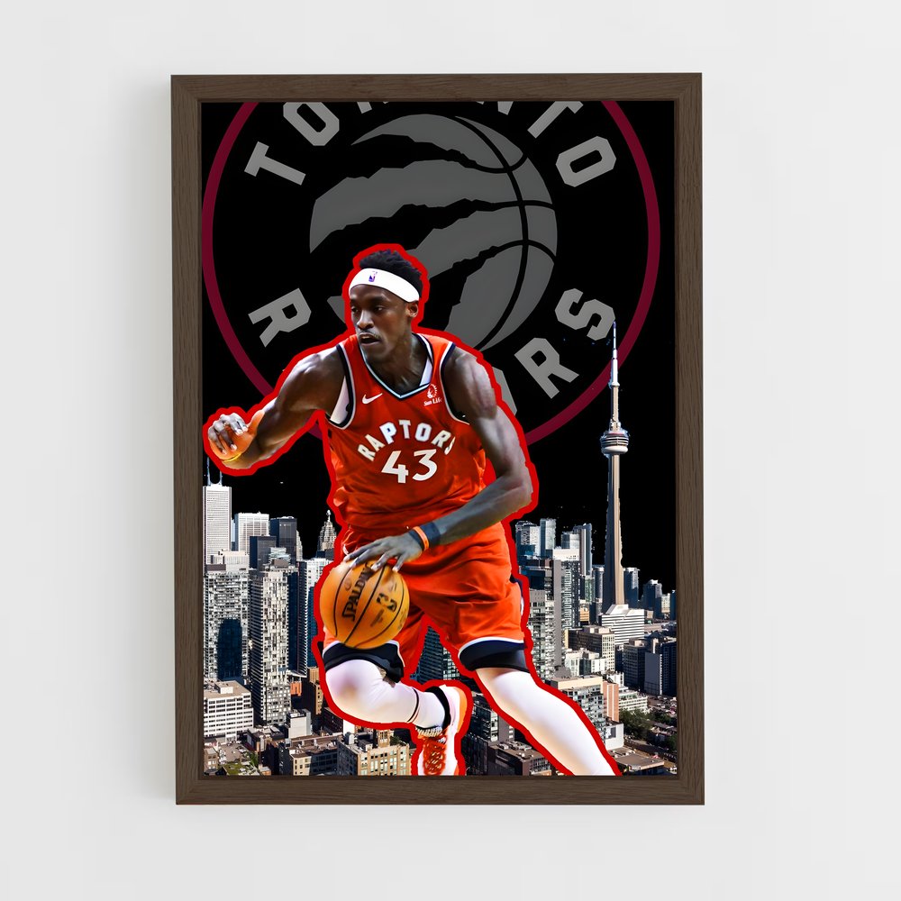 ap-pascal siakam-4 cadre Bois foncé