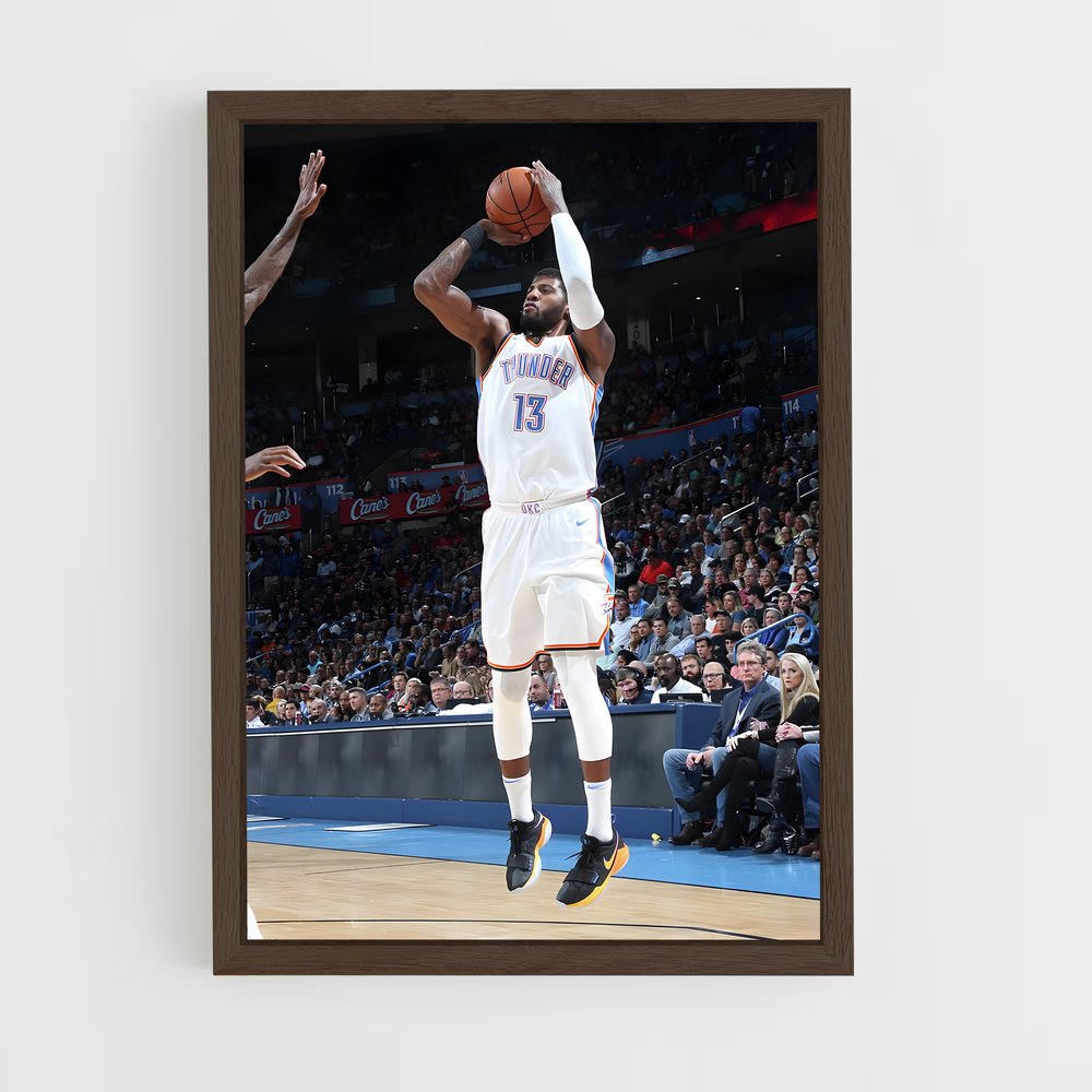 ap-paul george-4 cadre Bois foncé