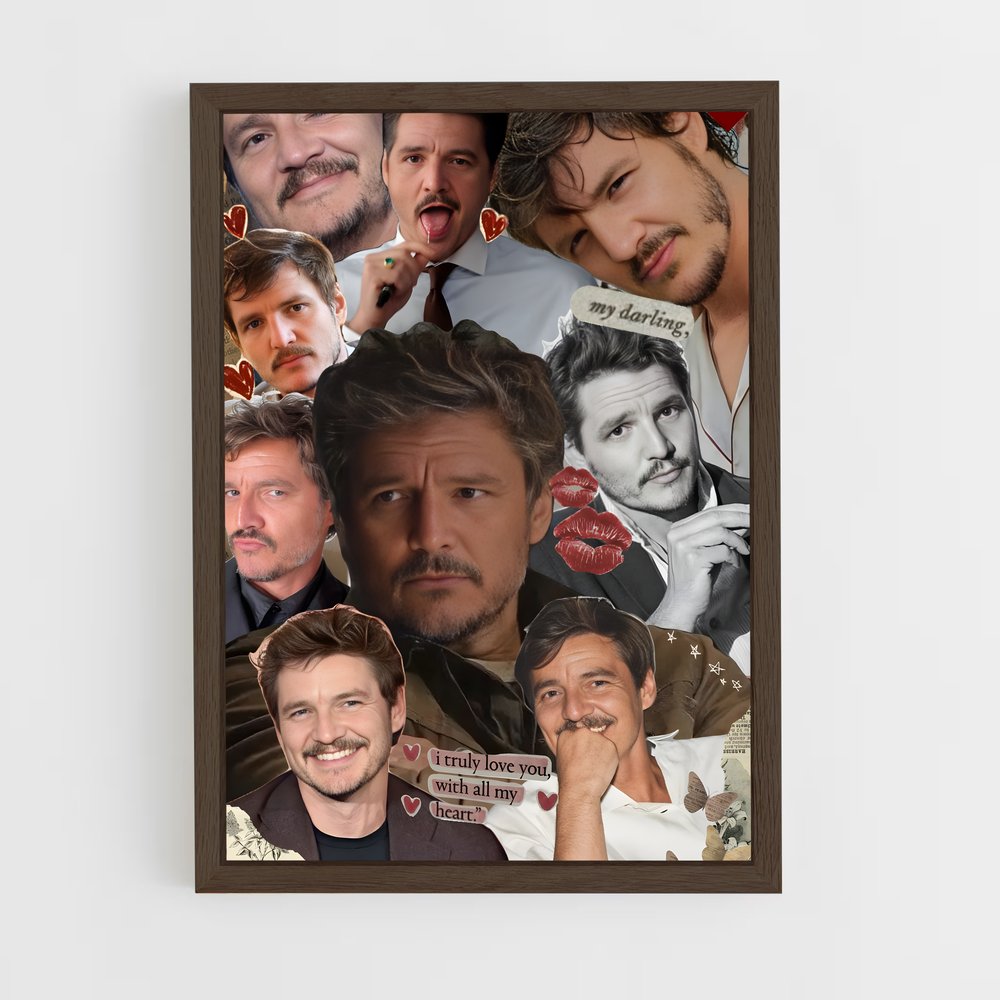ap-pedro pascal-1 cadre Bois foncé
