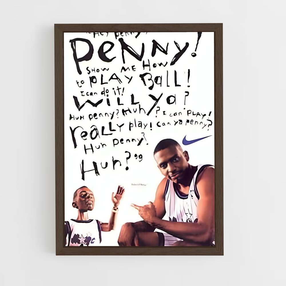 ap-penny hardaway-13 cadre Bois foncé