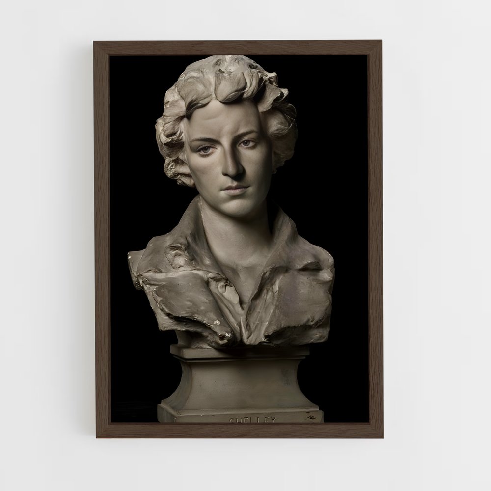 ap-percy bysshe shelley-2 cadre Bois foncé