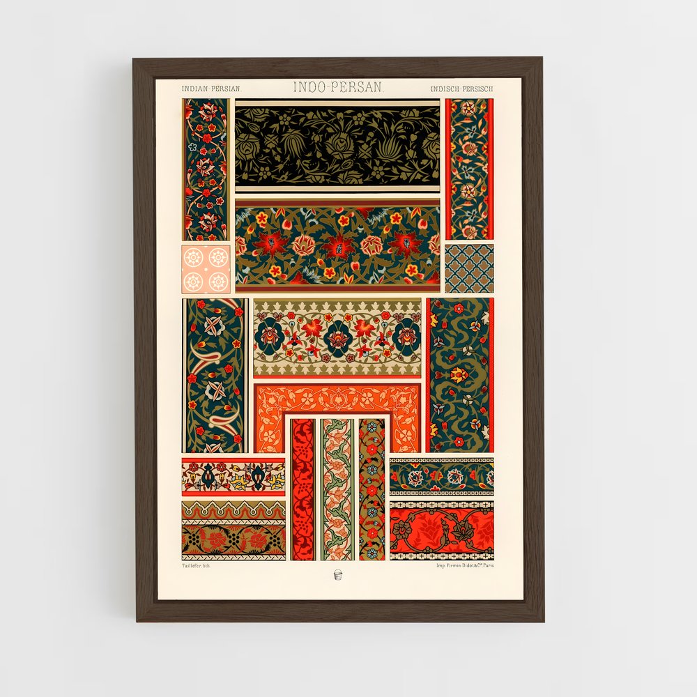 ap-persian patterns-1 cadre Bois foncé