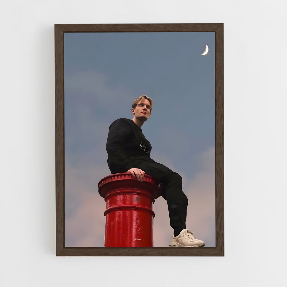 ap-pewdiepie-2 cadre Bois foncé