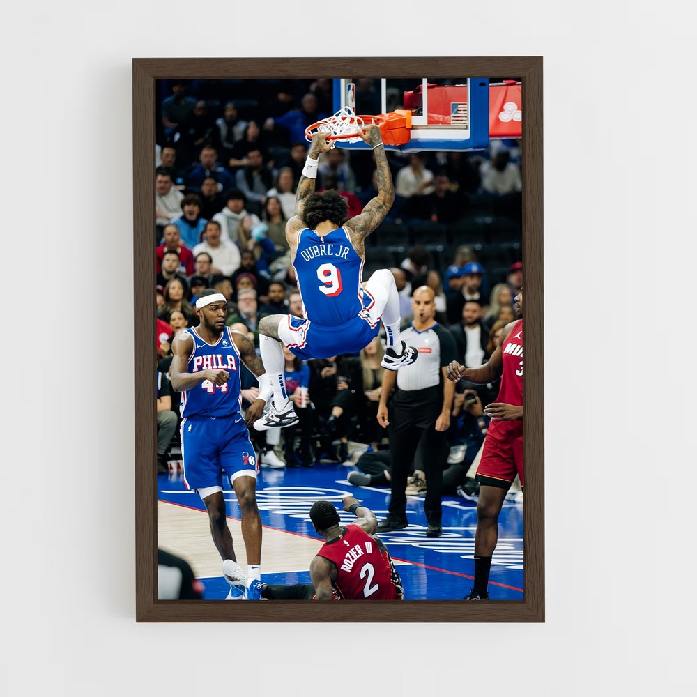 ap-philadelphia 76ers-5 cadre Bois foncé