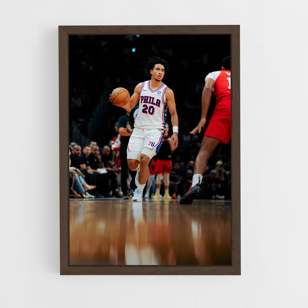 ap-philadelphia 76ers-7 cadre Bois foncé