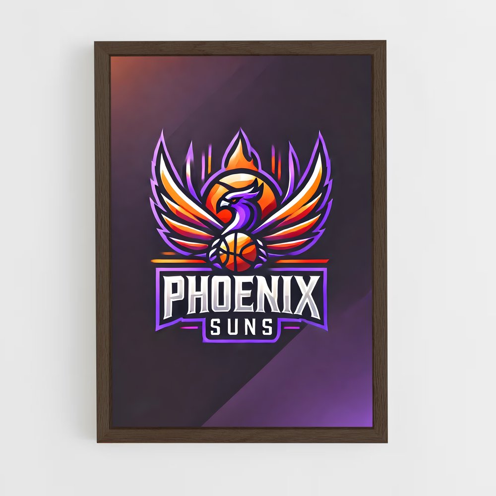 ap-phoenix suns-4 cadre Bois foncé