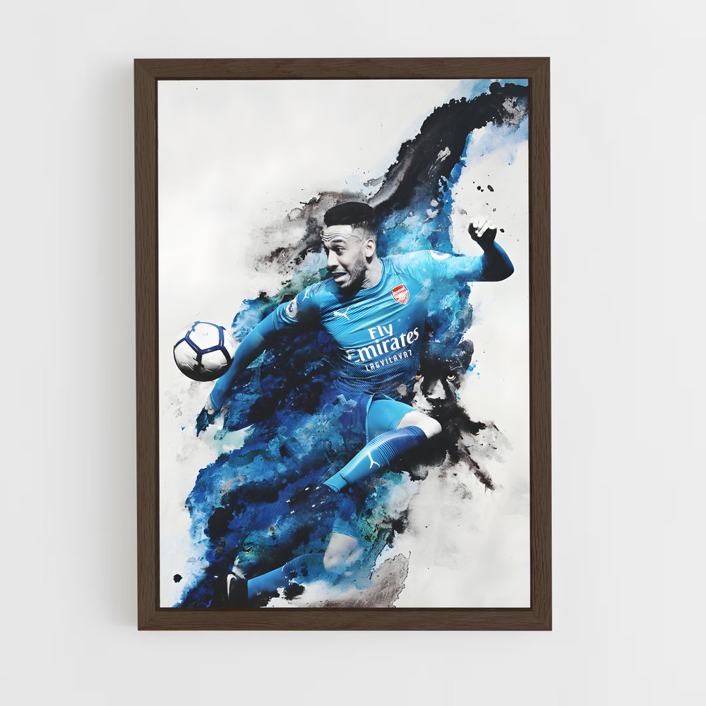 ap-pierre-emerick aubameyang-3 cadre Bois foncé