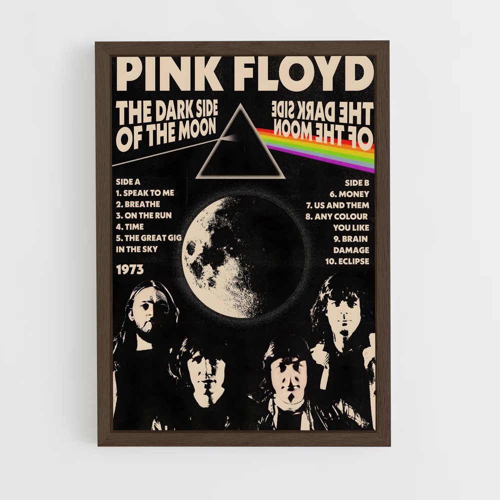 ap-pink floyd-1 cadre Bois foncé