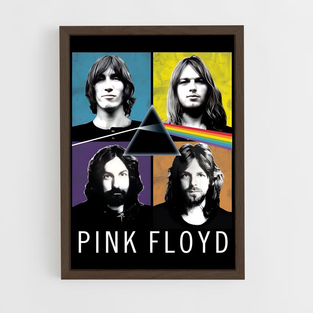 ap-pink floyd-6 cadre Bois foncé