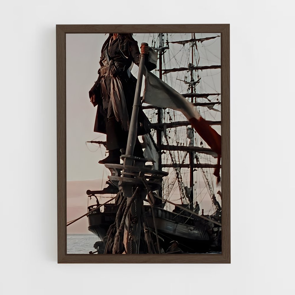 ap-pirates of the caribbean-6 cadre Bois foncé