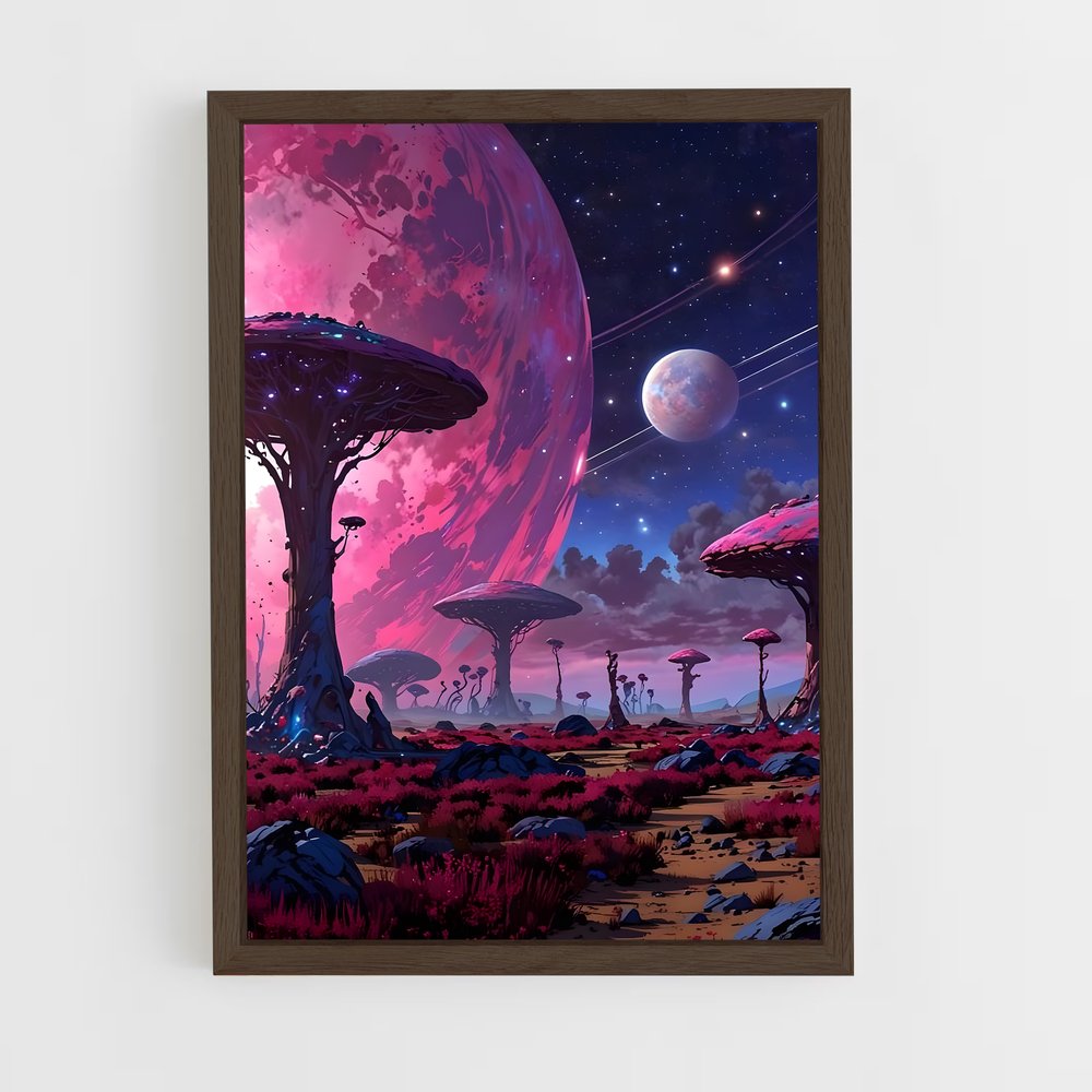 ap-planet landscapes-4 cadre Bois foncé
