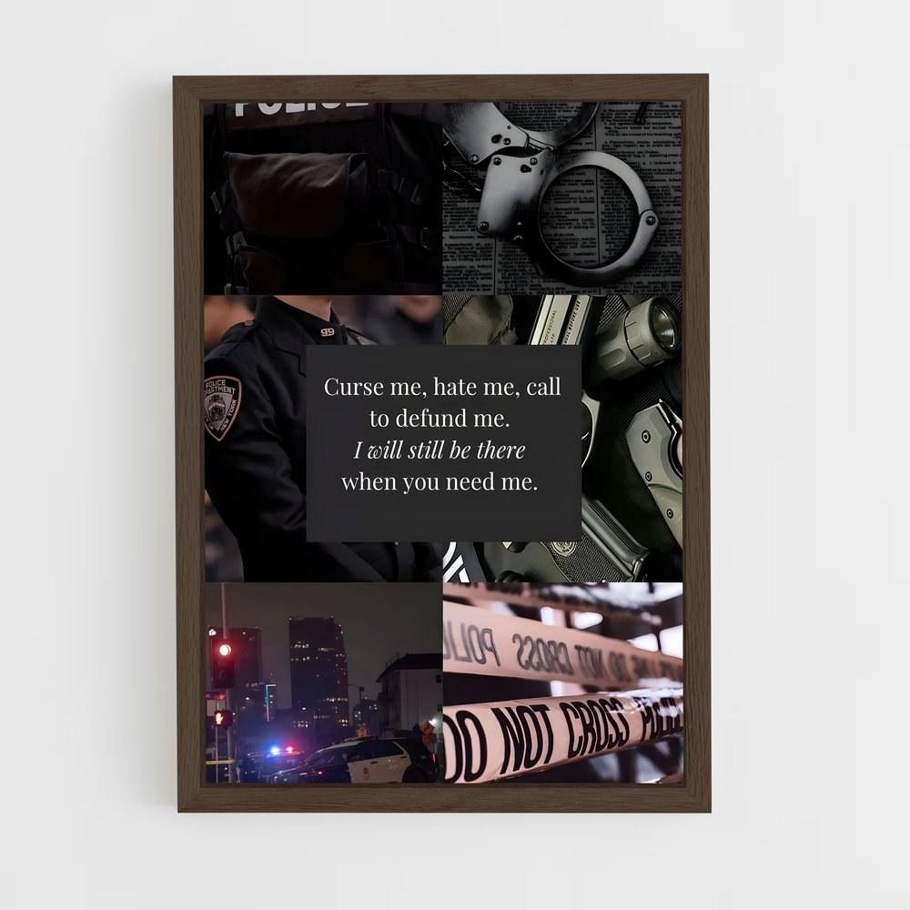 ap-police officer-4 cadre Bois foncé
