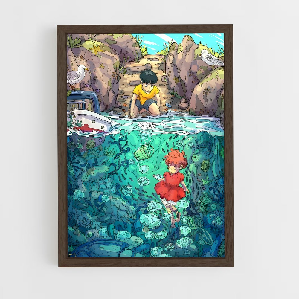 ap-ponyo*-5 cadre Bois foncé