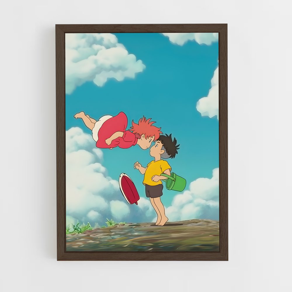 ap-ponyo*-7 cadre Bois foncé